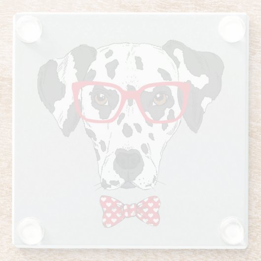 Moderner Dalmatiner Glasuntersetzer (Rückseite)