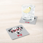 Moderner Dalmatiner Rechteckiger Pappuntersetzer (Vor Ort)