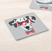 Moderner Dalmatiner Rechteckiger Pappuntersetzer (angewinkelt)