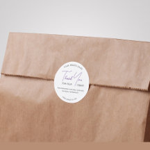 Moderner Dank Drehbuch Typografie Sticker