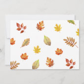 Moderner dankbarer Erntedank Feiertagskarte (Rückseite)