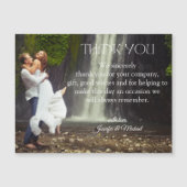 Moderner Dankeschön-Script-Hochzeitsmagnet für Fot Magnetkarte (Vorderseite)