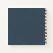 Moderner Dark Blue Chic Script Brautparty Gast Notizblock (Rückseite)