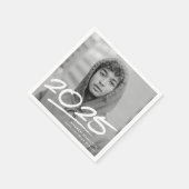 Moderner Dashed 2025 Foto Abschluss Napkins Serviette (Ecke)