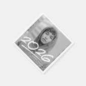 Moderner Dashed 2025 Foto Abschluss Napkins Serviette (Ecke)