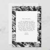 Moderner Dashed Foto Abschluss Dankeskarte (Rückseite)