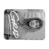 Moderner Dashed Foto Abschluss Magnet (Horizontal)