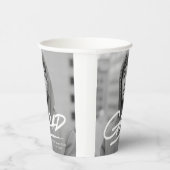 Moderner Dashed Grad Foto Abschluss Pappbecher (Rechts)