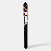 Moderner David-Stern auf Schwarz Personalisiert Case-Mate iPhone Hülle (Rückseite / Links)