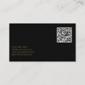 Moderner Deejay DJ-Musik-Beat-Professional-QR-Code Visitenkarte (Rückseite)
