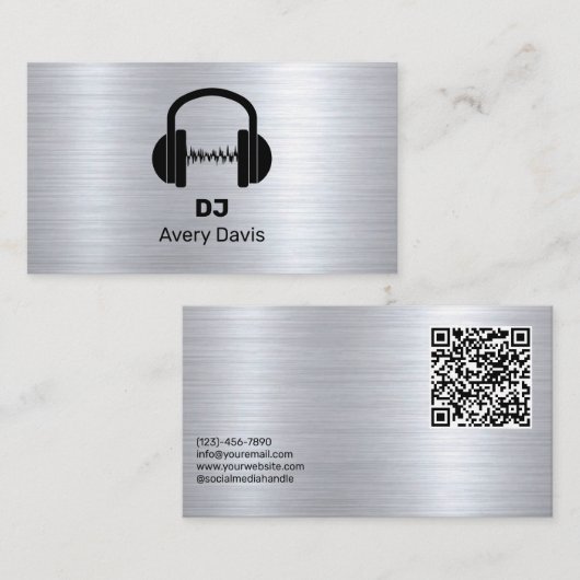 Moderner Deejay DJ-Musikbeat Professional Visitenkarte (Vorne/Hinten)