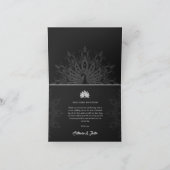 Moderner Deko Black Peacock 3 Foto eingewickelt Dankeskarte (Innenseite)