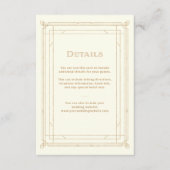 Moderner Deko | Details zu den Hochzeitsgästen von Begleitkarte (Vorderseite)