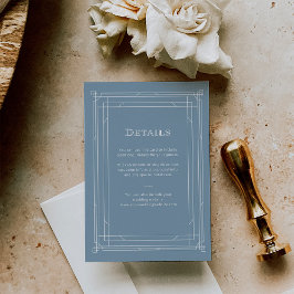 Moderner Deko | Dusty Blue Wedding Guest Details Begleitkarte