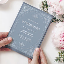 Moderner Deko | Elegant Dusty Blue and White Weddi