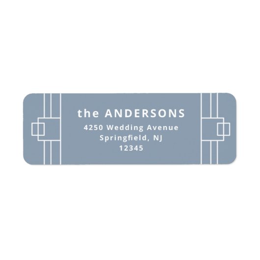 Moderner Deko | Elegant Dusty Blue und White (Vorne)