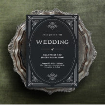 Moderner Deko | Elegant Onyx Black and White Weddi