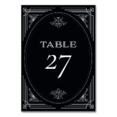 Moderner Deko | Elegant Onyx Black and White Weddi Tischnummer (Vorderseite)