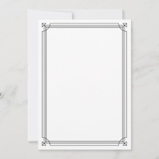 Moderner Deko Elegante Black and White Holiday Par Einladung (Rückseite)