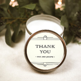 Moderner Deko | Elegante Elfenbeinhochzeit und Sch Runder Aufkleber