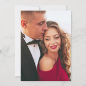 Moderner Deko | Elegante Feiertage Rote Hochzeit Einladung (Rückseite)