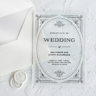 Moderner Deko   Elegante Hochzeit Acryleinladungen