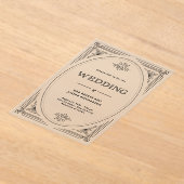 Moderner Deko | Elegante Hochzeit Acryleinladungen (Ablage )