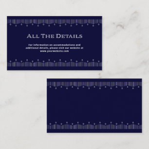 Moderner Deko   Elegante Navy Blue und White Detai Begleitkarte