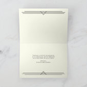 Moderner Deko | Elegante Schwarz-Gold-Hochzeit Dankeskarte (Innenseite)