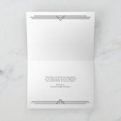 Moderner Deko | Elegante Schwarz-Weiß-Hochzeit Dankeskarte (Innenseite)