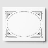 Moderner Deko | Elegante Schwarz-Weiß-Hochzeit Gästebuch (Rückseite)