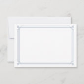Moderner Deko | Elegante White and Dusty Blue Wedd RSVP Karte (Rückseite)