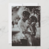 Moderner Deko | Elegantes Schwarz-Gold Foto Zurück Save The Date (Rückseite)