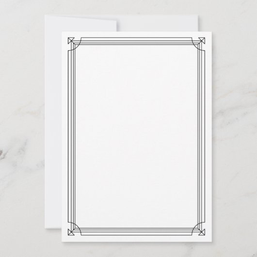 Moderner Deko | Elegantes Schwarz-Weiß-Foto Save The Date (Rückseite)