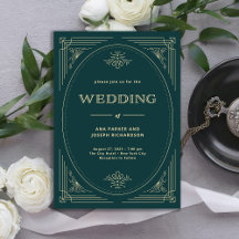 Moderner Deko | Emerald Green und Champagne Weddin