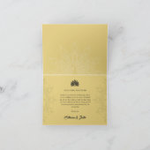 Moderner Deko Gold Pfau 2 Foto eingewickelt Dankeskarte (Innenseite)