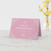 Moderner Deko | Happy Mothers Day Pink Karte (Gelbe Blume)