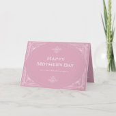 Moderner Deko | Happy Mothers Day Pink Karte (Vorderseite)