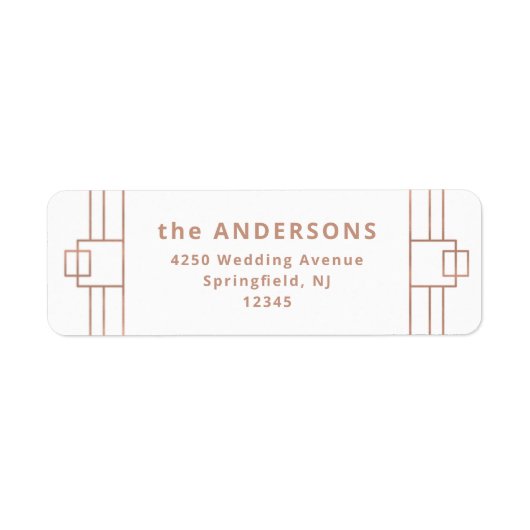 Moderner Deko | Imitate Rose Gold und Weiß (Vorne)