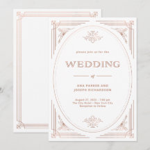 Moderner Deko | Imitate Rose Gold und White Weddin