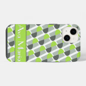 Moderner Deko inspirierte hellgrün iPhone Hülle (Rückseite (Horizontal))