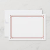Moderner Deko | Light Silver White mit Red Wedding RSVP Karte (Rückseite)