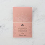 Moderner Deko Pink Peacock 3 Foto eingewickelt Dankeskarte (Innenseite)