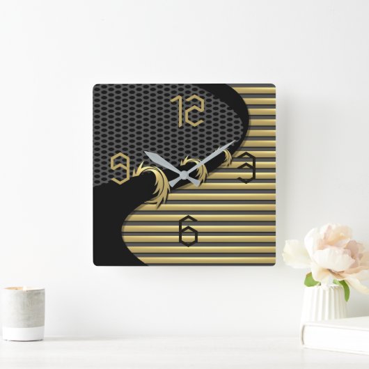 Moderner Deko Quadratische Wanduhr (Zuhause)