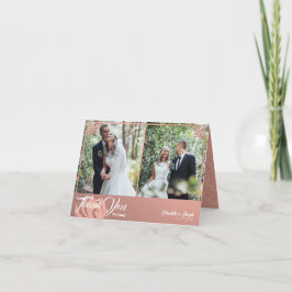 Moderner Deko Rosa Schwan 2 Foto Hochzeit geklappt Dankeskarte