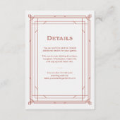 Moderner Deko | Rote und Silberne Hochzeitgäste De Begleitkarte (Vorderseite)