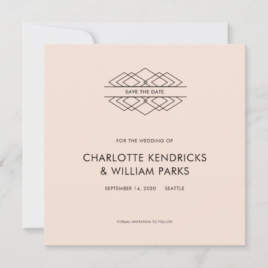 Moderner Deko Save the Date (Vorderseite)