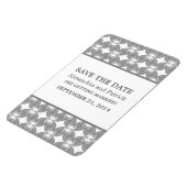 Moderner Deko Save the Date Magnet, grau Magnet (Linke Seite)