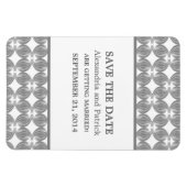 Moderner Deko Save the Date Magnet, grau Magnet (Horizontal)