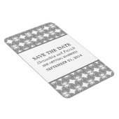 Moderner Deko Save the Date Magnet, grau Magnet (Rechte Seite)